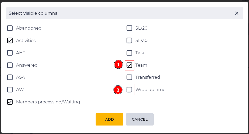 Select visible columns modal window Queues (Supervisor).png