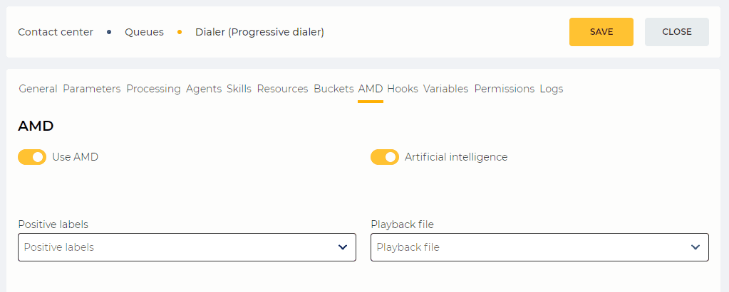 AMD tab (Progressive Dialer) Artificial intelligence switch is on.png