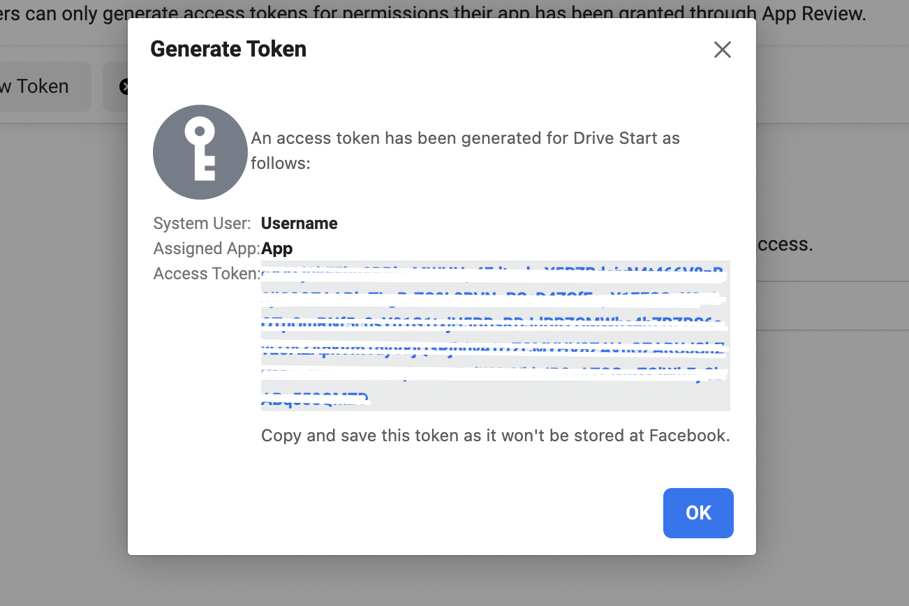 Fig. 20. Generate Token modal window.png